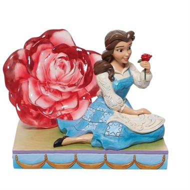 Disney Traditions - H: 12 cm. Belle with Rose